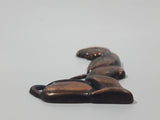 Vintage Boy Peeing in Pot Small 1 5/8" x 3 5/8" 3D Copper Metal Plaque Figure
