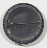 Black with White Heart 1" Round Button Pin