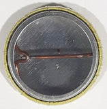 Red Canadian Maple Leaf Yellow 1" Round Button Pin