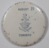 Vintage HMCS Toronto RCN Royal Canadian Navy August 19th 2 1/2" Round Button Pin