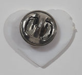 Vintage Heart with Rose Red 3/4" x 7/8" Plastic Pin
