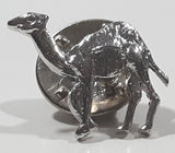 Camel Shaped Small 1/2" x 1/2" Silver Tone Metal Lapel Pin