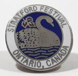 Vintage Stratford Festival Ontario Canada Swan Themed 5/8" x 3/4" Enamel Metal Lapel Pin