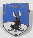 Snow Bunny Skiing 3/4" x 1" Enamel Metal Lapel Pin