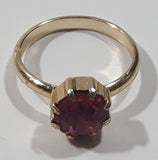 Pink Plastic Gemstone Metal Toy Ring