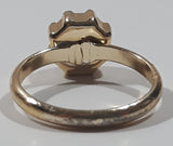 Pink Plastic Gemstone Metal Toy Ring