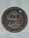 1919 Commonwealth of Australia King George VI One Penny Copper Metal Coin