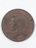 1943 Australia King George VI Half Penny Copper Metal Coin