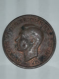 1943 Australia King George VI Half Penny Copper Metal Coin