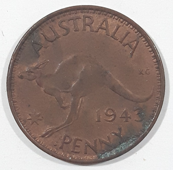 1943 Australia King George VI Half Penny Copper Metal Coin