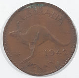 1942 Australia King George VI Penny Copper Metal Coin