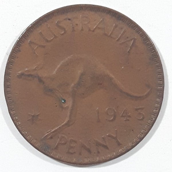 1943 Australia King George VI Half Penny Copper Metal Coin