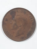 1943 Australia King George VI Half Penny Copper Metal Coin