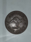1943 Australia King George VI Half Penny Copper Metal Coin