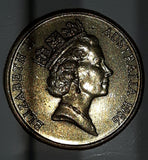 1986 Australia Queen Elizabeth II International Year Of Peace One Dollar Metal Coin