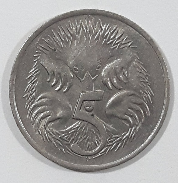 1977 Australia Queen Elizabeth II 5 Cents Metal Coin