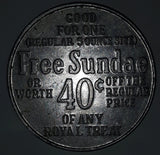 Vintage Dairy Queen Store Free Sundae or 40 Cents Off Plastic Token Coin
