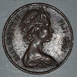 1981 Fiji Queen Elizabeth II Grow More Food 1 Cent Copper Metal Coin