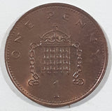1984 Great Britain Queen Elizabeth II One Penny Copper Metal Coin