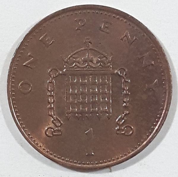 1984 Great Britain Queen Elizabeth II One Penny Copper Metal Coin