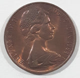 1983 Australia Queen Elizabeth II 2 Cents Copper Metal Coin