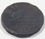 1954 Canada Young Queen Elizabeth II 5 Cents Nickel Metal Coin