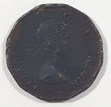 1954 Canada Young Queen Elizabeth II 5 Cents Nickel Metal Coin