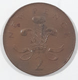 1971 UK Great Britain Elizabeth II New Pence 2 Bronze Metal Coin