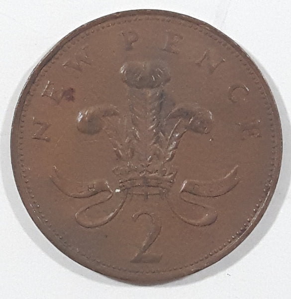 1971 UK Great Britain Elizabeth II New Pence 2 Bronze Metal Coin