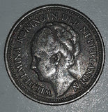 1936 Netherlands Wilhelmina 10 Cents Metal Coin