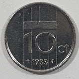 1983 Netherlands Beatrix Koninginder Nederlanden 10 Cents Metal Coin