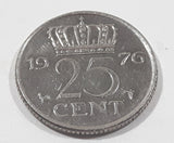 1976 Netherlands Juliana Koningin Der Nederlanden 25 Cents Metal Coin