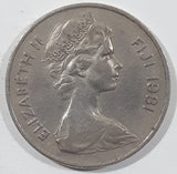 1981 Fiji Queen Elizabeth II 20 Cents Metal Coin