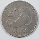1969 Fiji Queen Elizabeth II 20 Cents Metal Coin