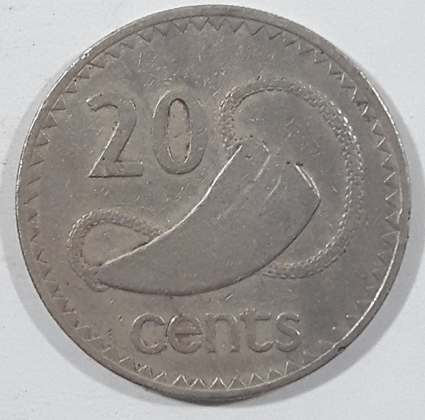 1969 Fiji Queen Elizabeth II 20 Cents Metal Coin