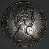 1969 Fiji Queen Elizabeth II 20 Cents Metal Coin