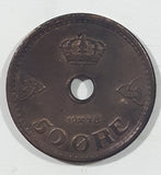 1948 Norway 50 Ore Metal Coin
