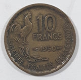1950 France Liberte Egalite Frateranite Republique Francaise 10 Francs Metal Coin
