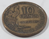 1950 France Liberte Egalite Frateranite Republique Francaise 10 Francs Metal Coin