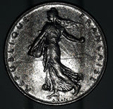 1960 France Liberte Egalite Frateranite Republique Francaise 1 Franc Metal Coin