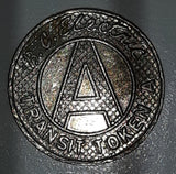Antique British Columbia B.C. Electric Railway Class "A" Transit Token Metal Coin