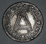 Antique British Columbia B.C. Electric Railway Class "A" Transit Token Metal Coin