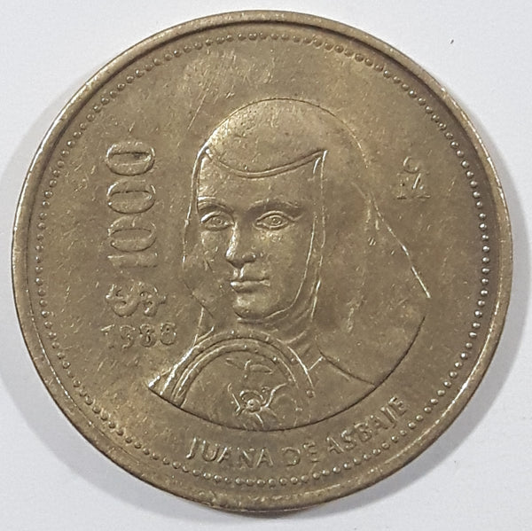 1986 Mexico Juana De Asbaje $1000 Pesos Metal Coin