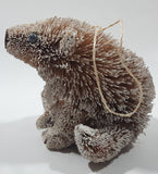 Polar Bear Brush Frosted Hanging Ornament