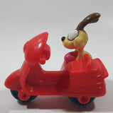 Vintage 1989 McDonald's Garfield and Odie Riding A Scooter Motorbike Toy Figure Vehicle