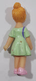 Blonde Girl In Green Dress with Purple Purse and Pink Shoes 2 1/2" Tall Toy Figure