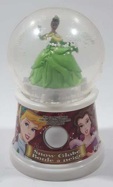 Disney Tiana 3 1/4" Tall Plastic Push Button Snow Globe Candy Toy