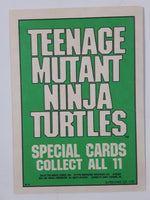 1990 O-Pee-Chee Teenage Mutant Ninja Turtles Special Cards Individual 1-11