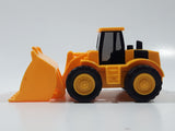 Front End Loader Yellow Plastic Pull Back Die Cast Toy Car Vehicle