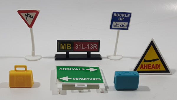 RealToy Airport Signs and Luggage Mixed Toy Lot